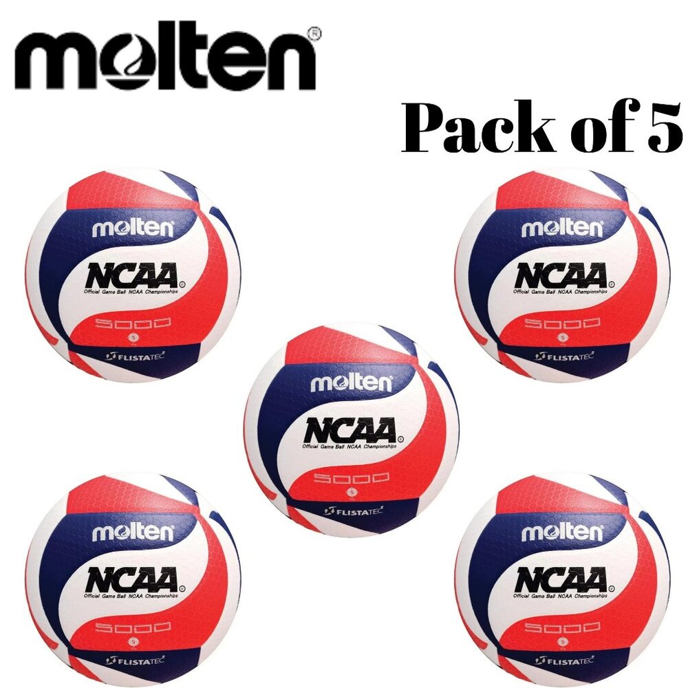 Molten NCAA V5M5000-3N FLISTATEC Volleyball V5M5000 GAME BALL PACK Of 5